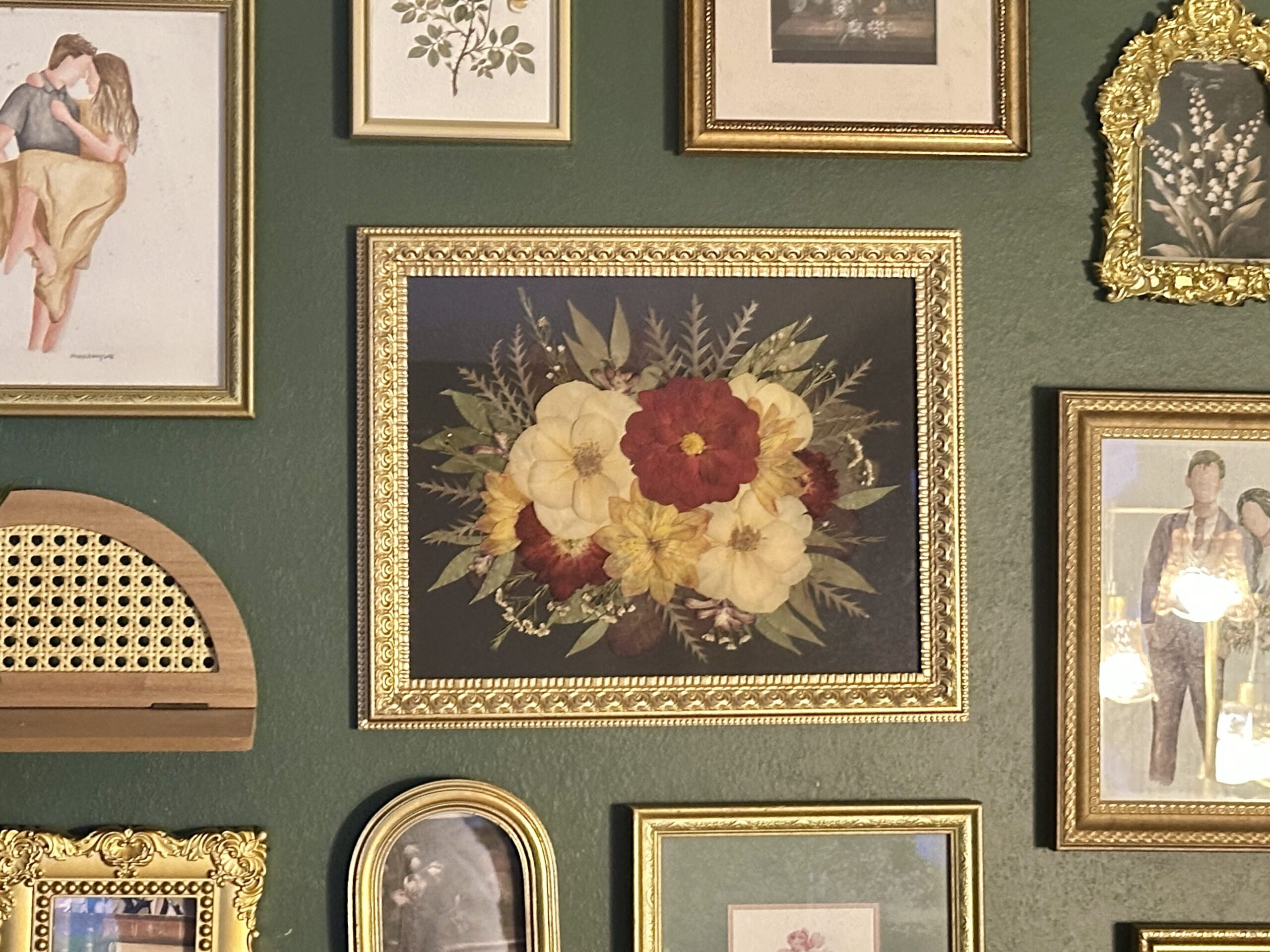 gallery wall of frames